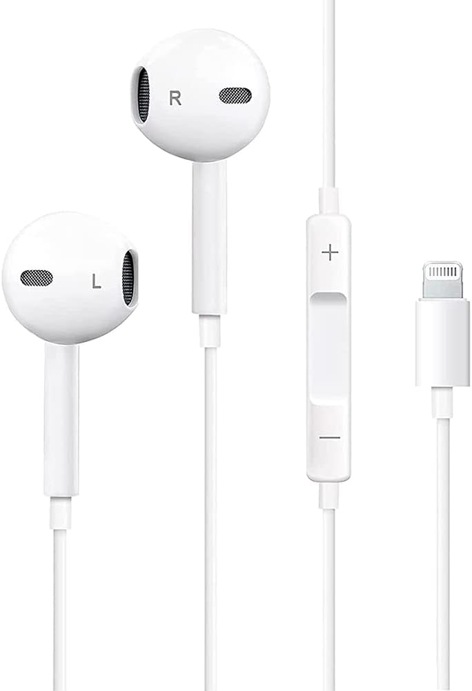 Apple Headphones Wired Earbuds with Lightning Connector via Bluetooth