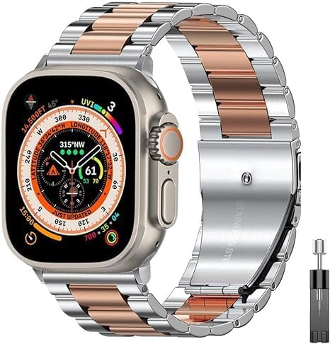 Rolex Strap for Smart Watch "dual color" - Compatible with Apple & Similar - 42mm to 49mm