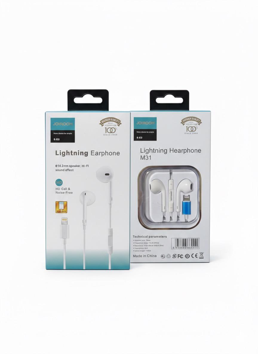 JoyRoom Headphones Wired Earbuds with Lightning Connector via Bluetooth